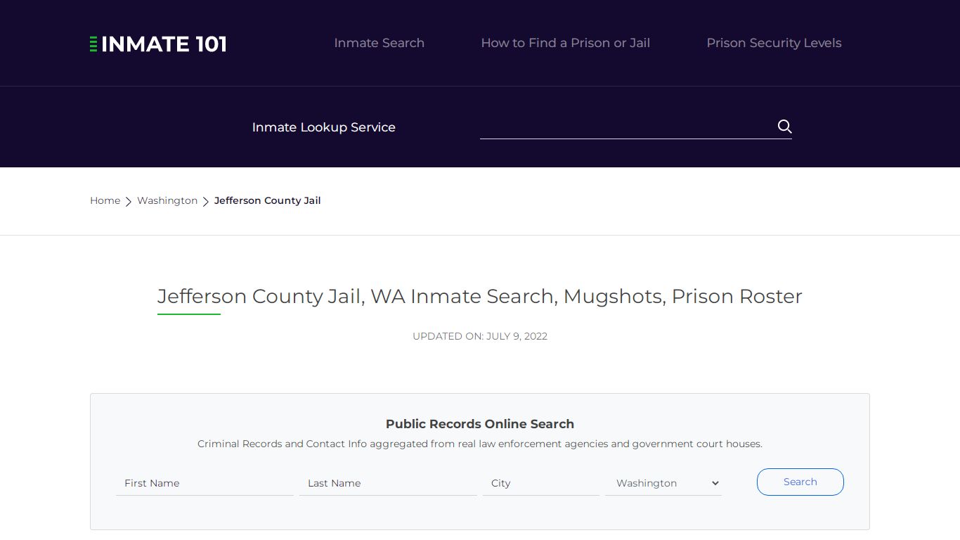Jefferson County Jail, WA Inmate Search, Mugshots, Prison Roster