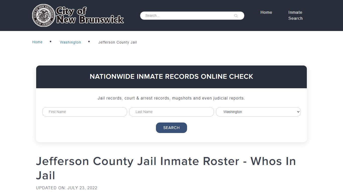 Jefferson County Jail Inmate Roster - Whos In Jail - New Brunswick